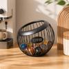 Round Iron Wire Storage Basket Decorative Coffee Capsule Holder Metal