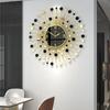 Luxury 3D Large Wall Clocks Modern Living Room Office Round Art Clock Nordic Creative Metal Iron Silent Hanging Watch Decoration
