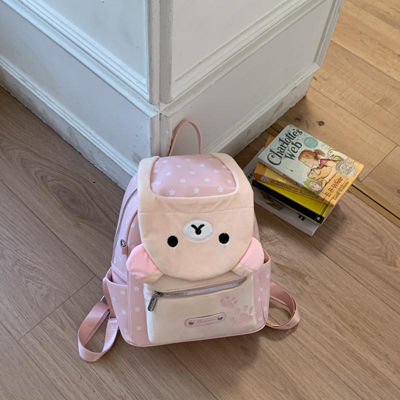 Schoolbag1011 new cartoon bear backpack Korean version soft girl style large capacity student schoolbag casual versatile backpack female