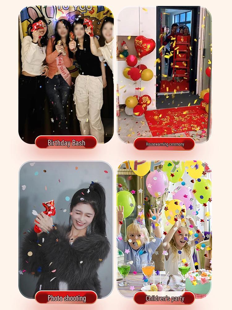 Housewarming Confetti Cannon - Inflatable Handheld Decor for New Home Celebration