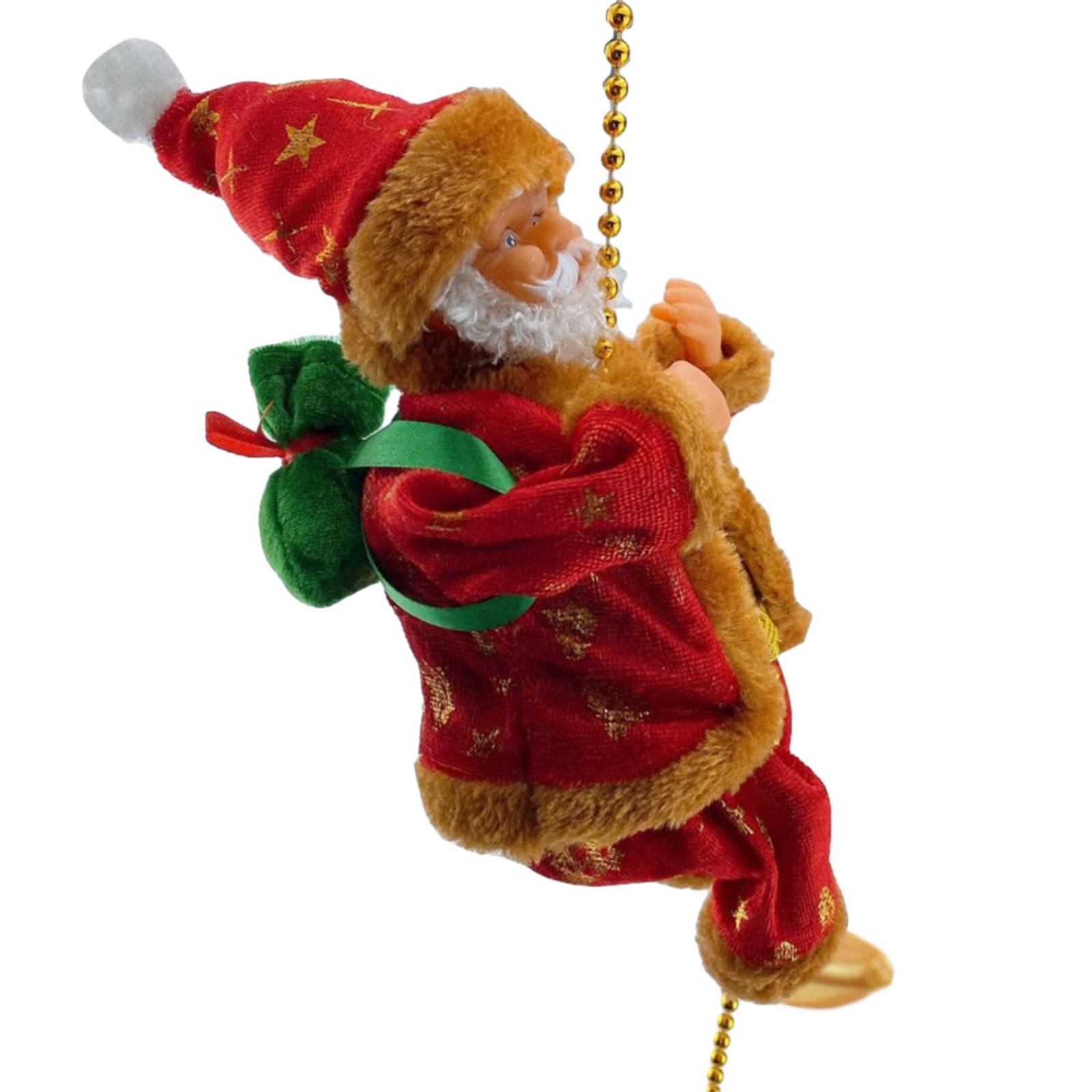 

Electric Santa Climbing Rope Plush Doll Christmas Decoration Figurine for Mantel красный