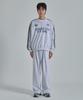 PAPERBOY Pintuck Wide Sweatpants - White Melange
