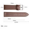 12mm 14mm 16mm 18mm 19mm 20mm 21mm 22mm Ultra-thin Calfskin Watchband for Women Watch Belt Strap Wristwatches Band Brown Black