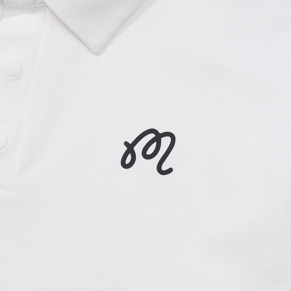 MALBON GOLF One-Point Tech Long Sleeve T-Shirt Off White (Man)