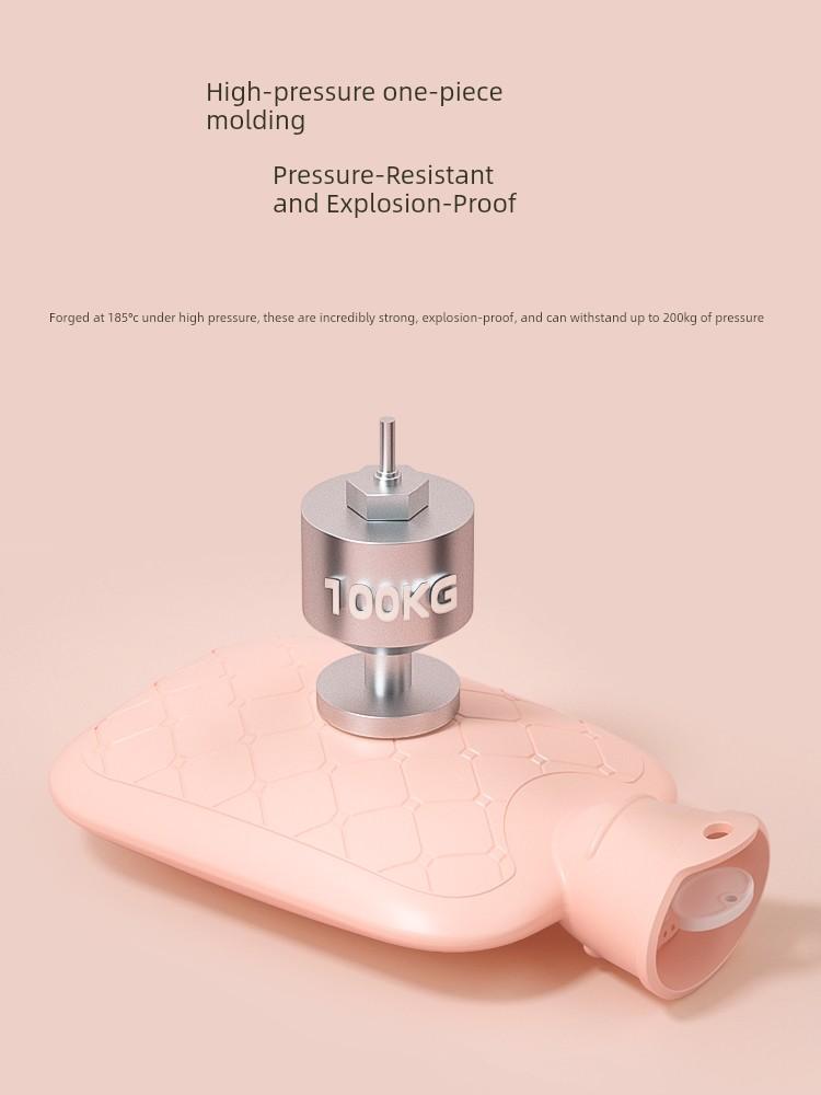Hot Water Bottle for Warming, Plush Hot Water Bag for Stomach, Bed, and Hand Warming, Explosion-Proof, Suitable for Female Students and Menstrual
