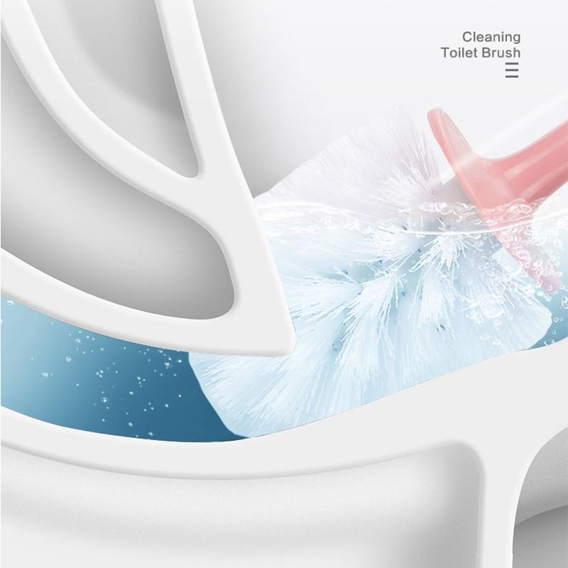 Household Toilet Brush Set Creative Free Punching Bathroom Washing Toilet Brush Long Handle No Dead Corner Cleaning Brush