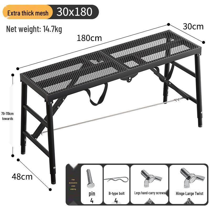 Heavy-Duty Folding Horse Stool with Thickened Step Ladder for Decoration and Construction Tasks