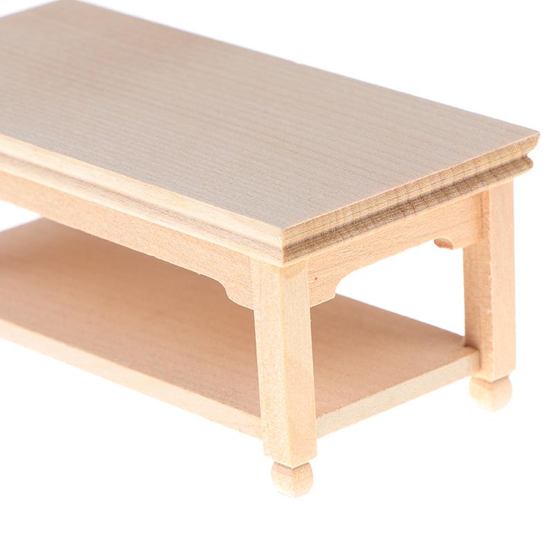 1:12 Miniature Dollhouse Teapoy Furniture Wood Mini Table Toy