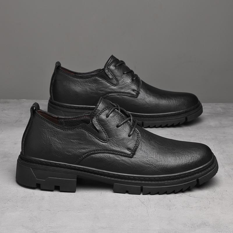 Fashion Luxury Brand Lace-Up Outdoor Male Shoes 2025 New Men's Casual Shoes Leather Men Business Oxford Shoes Thick Bottom Man Footwear