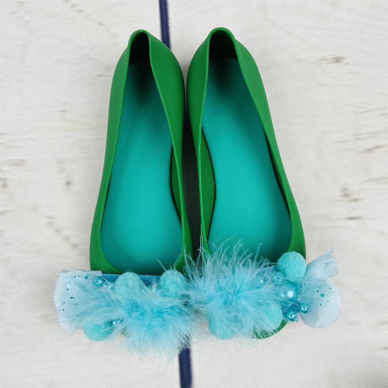 

Women S Sandals Plastic Jelly Waterproof Shoes Versatile Comfortable Work Fashion Beach Shoes 41 зелений