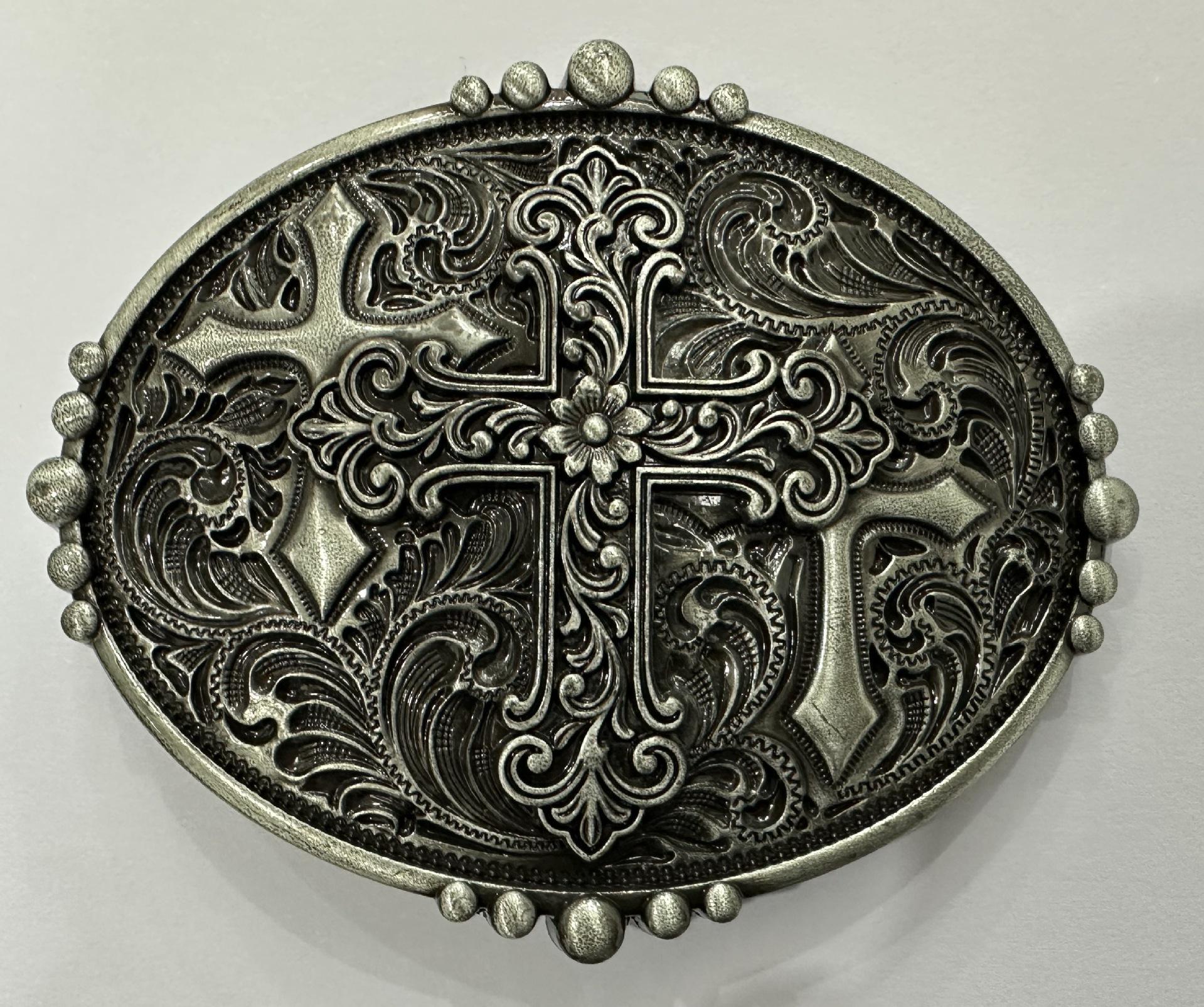 

Cowboy Eagle Bull Head Zinc Buckle