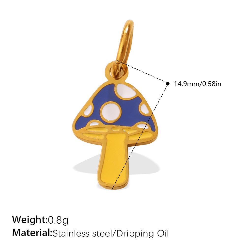 Cute Simple Earrings Bracelet Necklace Accessories Colorful Vegetables Stainless Steel Oil Drip Diy Pendant Female