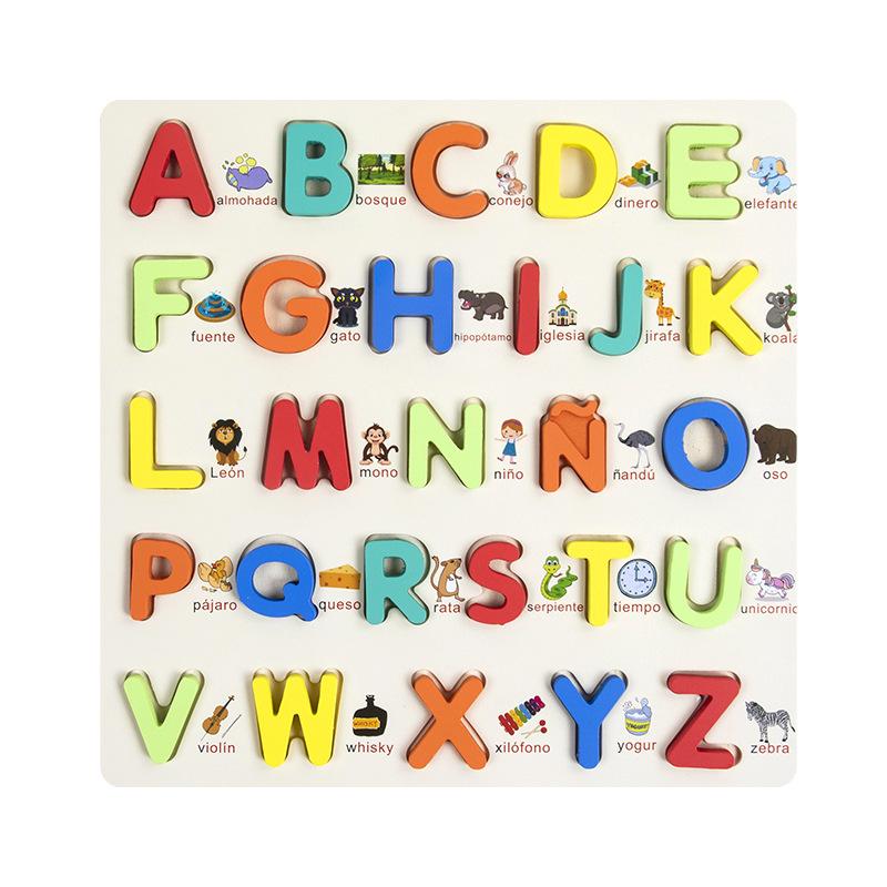 

Wooden early education cognitive building block animal traffic shape matching 3D three-dimensional puzzle children s educational toys