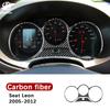 Car Instrument Dashboard Speedometer Trim Carbon Fiber Sticker For Leon 2005 2006 2007 2008 2009 2010 2011 2012