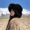 Fluffy Fur Bucket Hat For Women Plush Fisherman Hat Warm Women'S Winter Hat Thicken Cold Snowy Day Panama Cap Chrismas Gifts