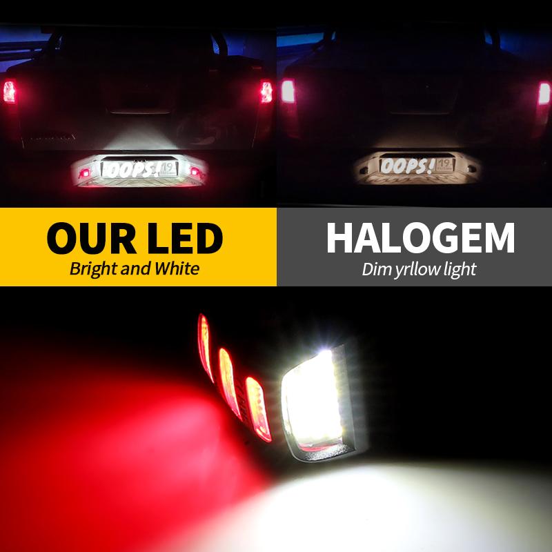 For Chevrolet Avalanche 1500 2002-2013 Silverado 1500 1999-2013 led License Number Plate Light Assembly Tail Tag Lamp White 2pcs