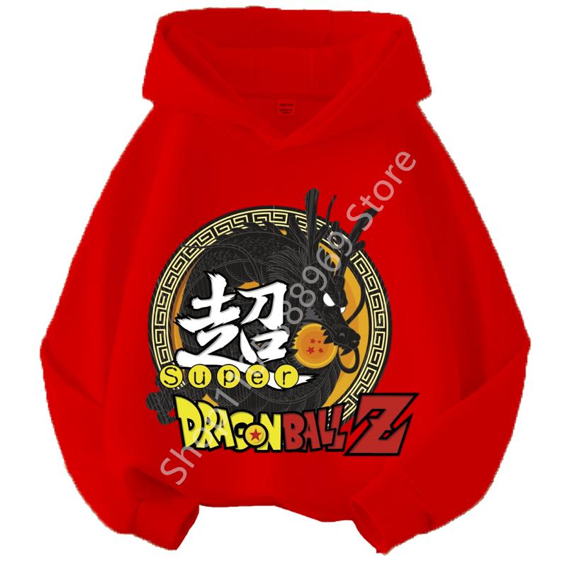 Dragon Ball Chibi Characters Kids Hoodie 100-160 Size 3-12 Years Boys Casual Sporty Children's Sweatshirt