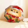 Christmas Cat with Santa Hat & Scarf - Festive Holiday Gift for Fans, Travelers, Everyday Use | Auto Open Close Umbrella | Portable 3-Fold D