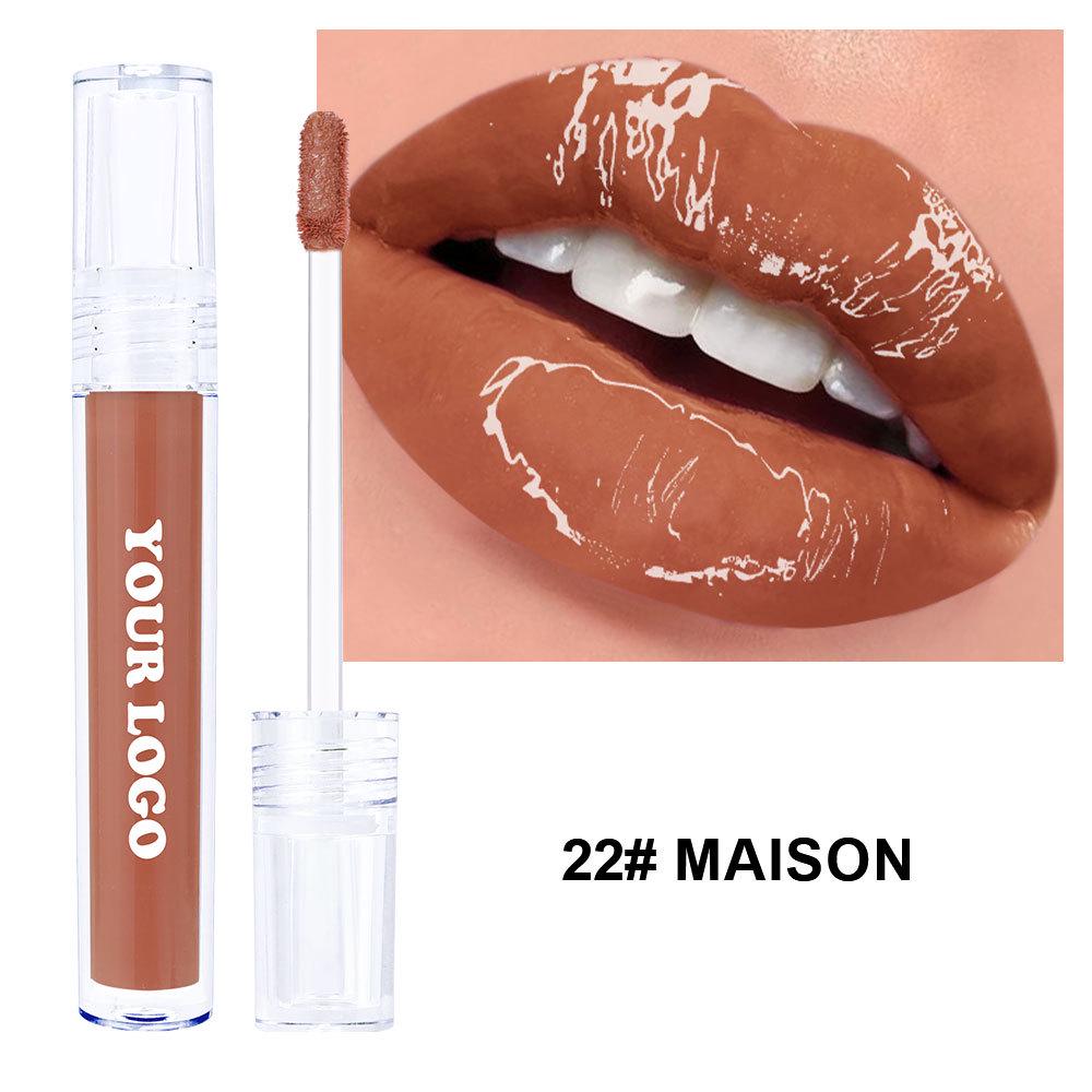 Border-Free Clear Mirror Lip Gloss/Lip Jelly - Non-Stick, Long-Lasting, Plumping Gloss.