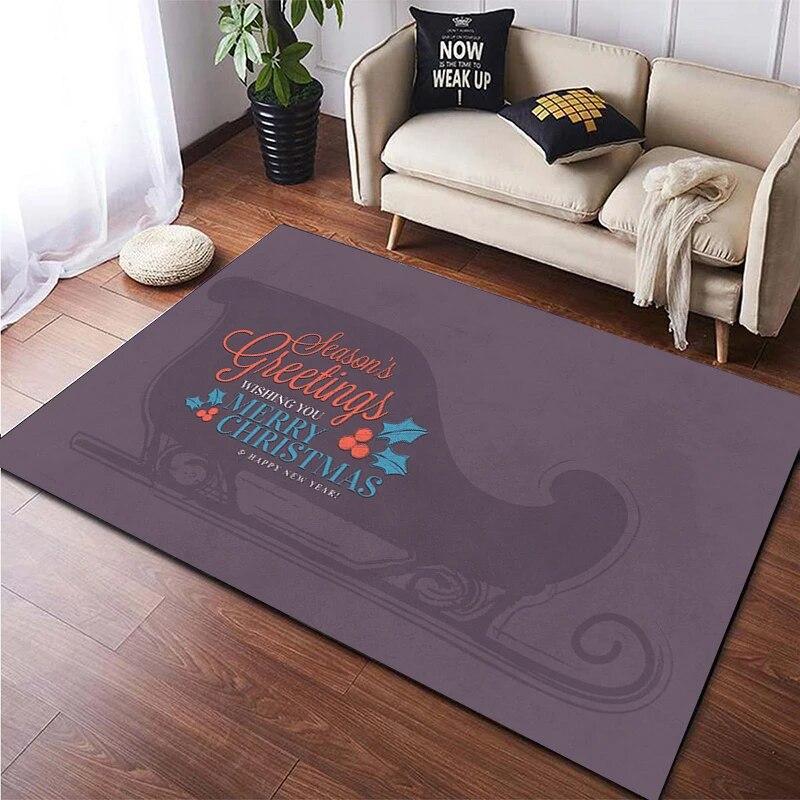 Christmas New Year Gift HD Printing Area Carpet, Living Room Sofa Decorative Carpet, Anti-skid Mat, Alfombras Direct Shipment
