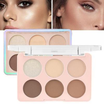 6 typů evpct pro zralou pleť krémový make-up korektor bronzer pudr rozjasňovač paletka na líčení, Bronzer-C01#_0.34 unce (Balíček