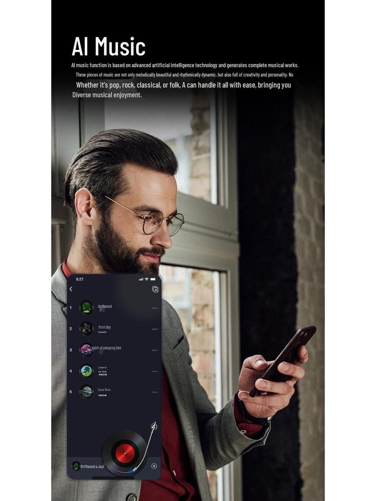 HY-C8 AI Glasses: Wireless Bluetooth Earphones with Real-Time Translation & Multilingual Subtitles
