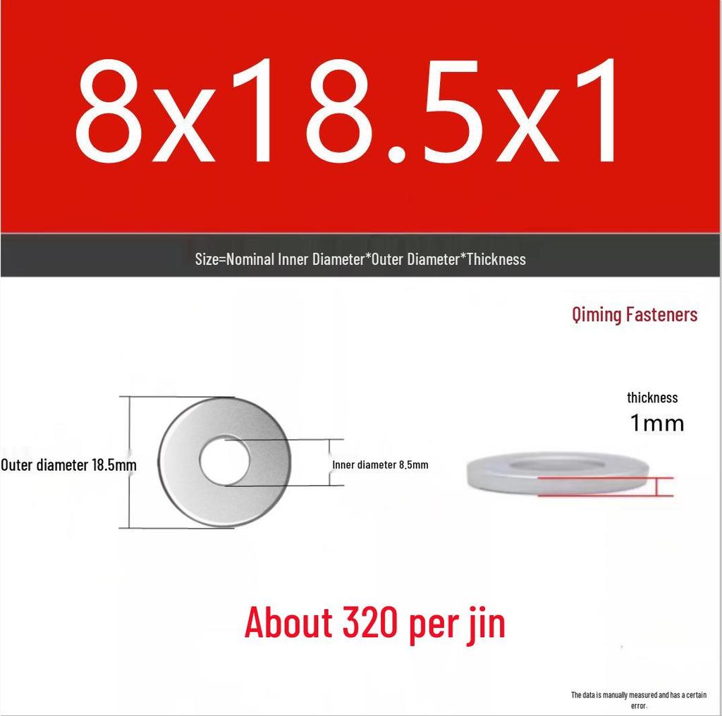 4.8 Grade Galvanized Iron Flat Washer M3-M40 Oversized Metal Screw Gasket Washer