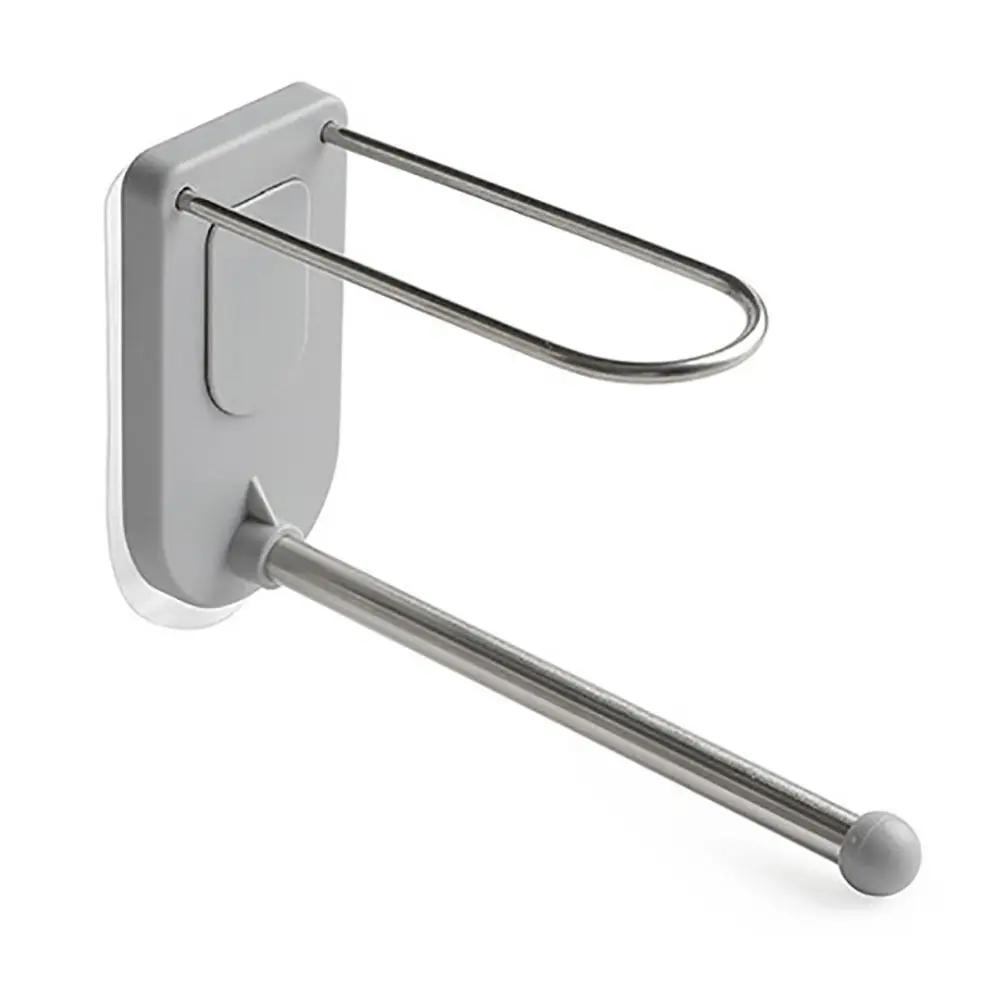 Wall Mounted Hanger Storage Rack Waterproof Punch-Free Hanger Organizer Moisture-proof ABS+Stainless Steel Clothespin Collector