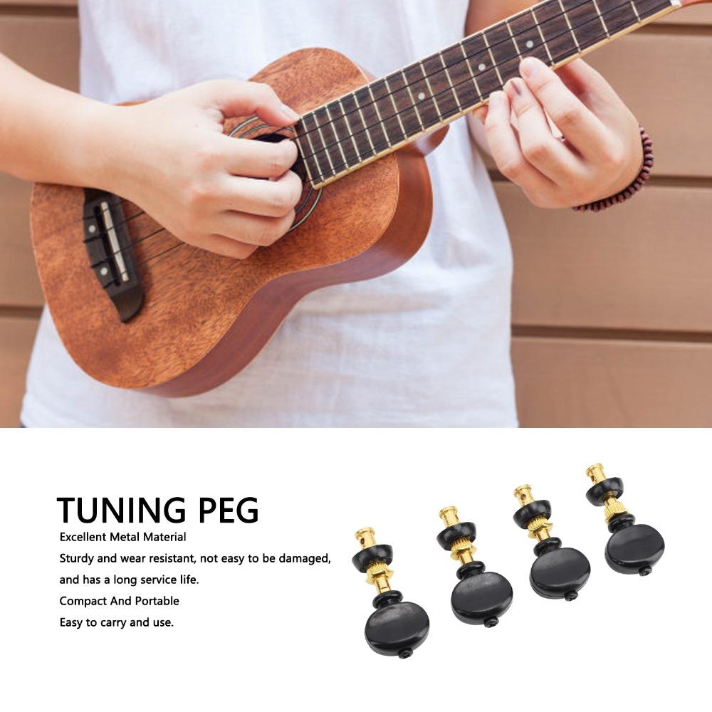 8PCS Metal, Plastic Ukulele Tuners Black And Golden Ukulele Tuning Keys Ukulele Tuning Peg Ukulele