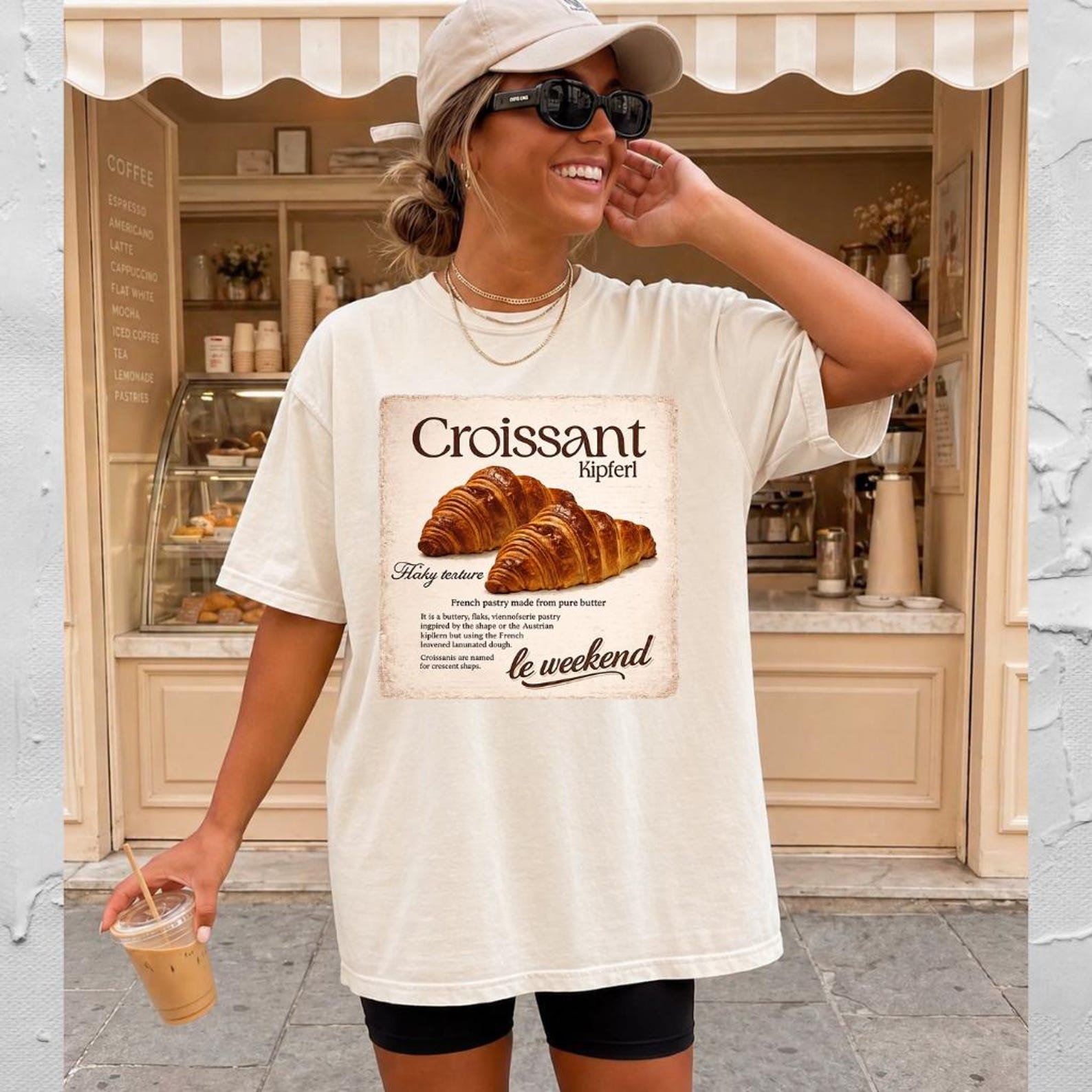 Le Weekend Shirt, Croissant Shirt, Food Shirt, Gift for Mom Tee, Weekend Shirt, French T-Shirt, Women Shirt, French Bakery Shirt, Trendy Tee 2XL