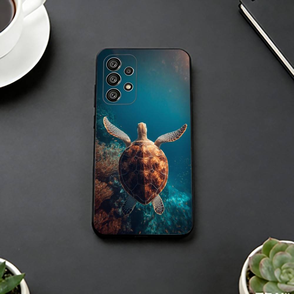 

Cute Little T-Turtle Phone Case For Samsung S25,S24,S21,S22,S23,S30,Ultra,S20,Plus,Fe,Soft Silicone Black Cover Samsung S235G