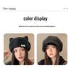 Korean Cute Cat Ear Beret: Stylish Women's Photogenic Slimming Octagonal Hat