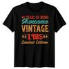 40 Years Of Being Awesome 1985 40th Birthday Vintage Mens T-Shirt Womens Tee