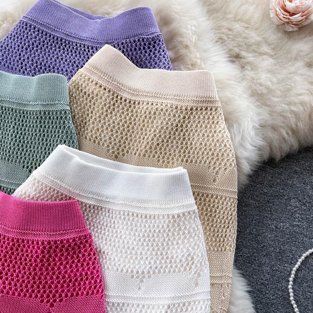 Autumn and Winter New Korean Medium-length Paragraph Elastic Hip Hook Flowers Wisp Niche Irregular Half-body Skirt