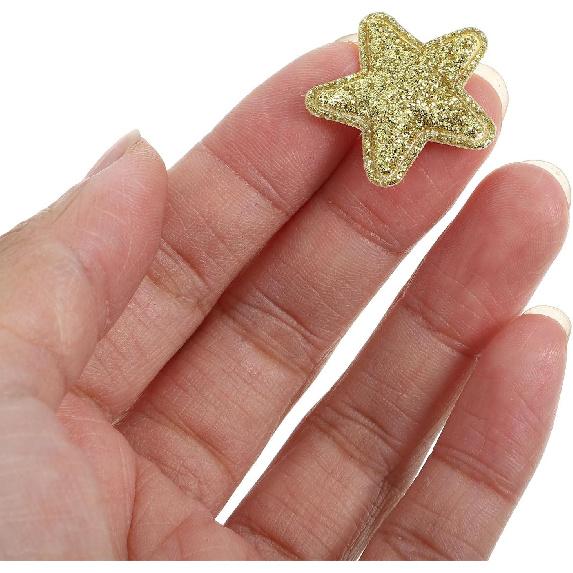 

100pcs Gold Star Patches Glitter Applique Iron On Adhesive Glitter Star Patches for Christmas Party DIY Clothing D076GI29NWUU16KD