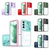 Protective And Stylish! Two-in-one Samsung S23 Ultra Phone Case In Trendy Colors Navy Blue Blue+pink Chinese Red Purple Olive Green Black Pink+green