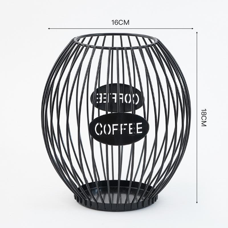 

Скандинавский стиль Coffee Mate Iron Coffee Shop Counter Open Display Rack Организатор для кофейных капсул Alphabet Lantern Medium чёрный