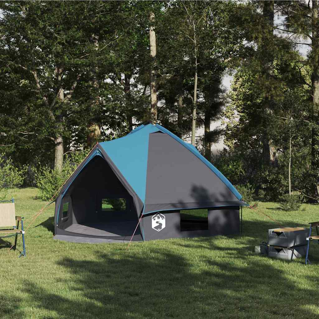 Teepee Tent for 6 Persons Blue and Gray 431 x 366 x 185 cm