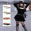 Punk PU Leather Star Waistbands Wide Side Hip-hop Waist Belt Double Row Hole Belt  Dress Decoration