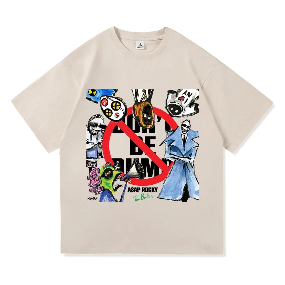 A Rocky 2026 New Album Dont Be Dumb Tee Shirt Fashion Unisex Women Clothing Harajuku High Quality Tops Cotton TShirts Vintage