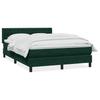 Box Spring Bed with Mattress Dark Green 160 x 220 cm Velvet