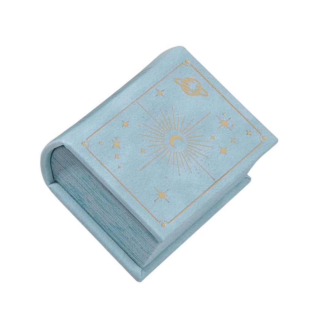 Premium PU Leder Schmuckschatulle im Buchdesign Eleganter Präsentationshalter Ideal für Ringe Ohrringe und Halsketten