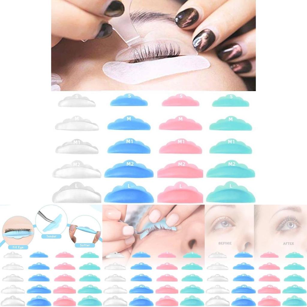 High-quality Silicone Eyelash Curling Pads Set Of Five Pairs In Assorted Colors For Perfect Lash Curls