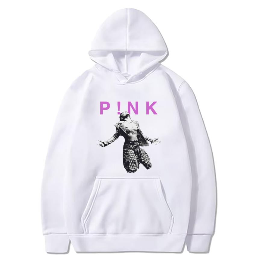 Hot Sale Pink P!NK Singer 90s Music Black New Hoodie Unisex Oversized Fleece Long Sleeve Pullover Men Women Vintage Sweatshirt