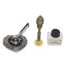 Quill Pen Set Metal Penholder Retro Elegant   Clear Engraving Flat Nib 1 to 5mmCelsius0.04 to 0.20in Writing Dip Pen Kit