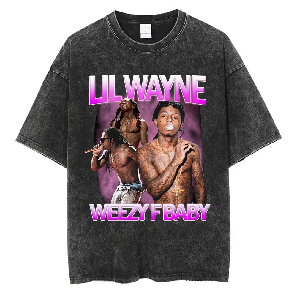 Washed Vintage Rapper Lil Wayne I Am Not A Human Being Graphic Tshirts Men Women Fashion Hip Hop Short Sleeve Oversized T Shirt