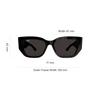 Balenciaga Rectangular Sunglasses With Matching Color Logo Women Sunglasses Black BB0361SK-001