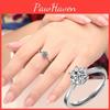 Fashionable And Elegant Diamond-encrusted Ring For Women Adjustable Six-claw Opening Ring