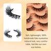 False Eyelashes Naturally Curl Up the Whole Black Stem Multi-layer Three-dimensional Orange Tray, One Piece of 7 Pairs of Eyelashes