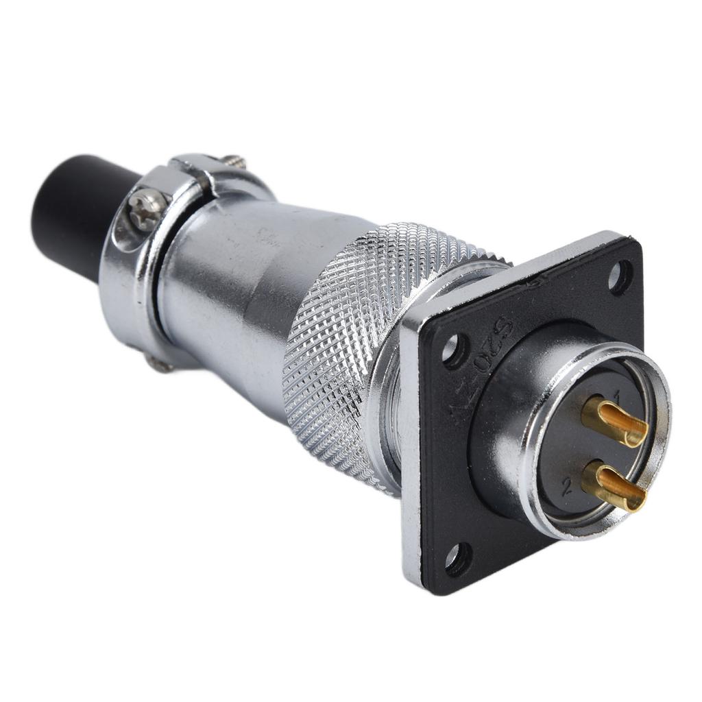 Luftfartskontakt Hannplugg Hunnkontakt Vanntett 2 Pins LED Industrielt Utstyr 500V WS20